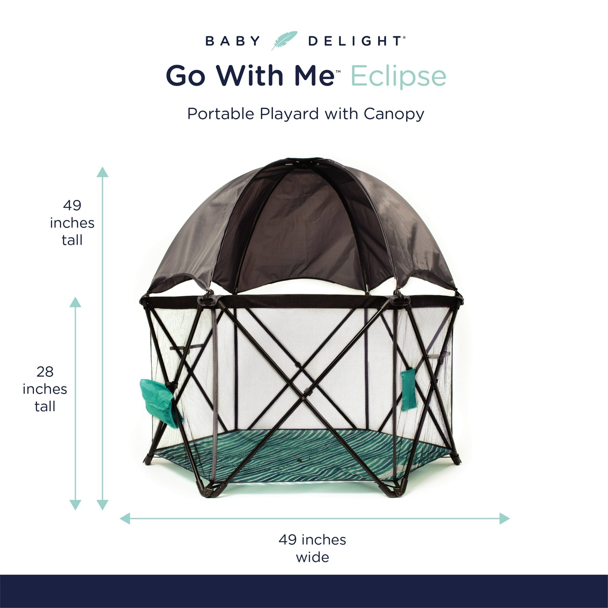 Go With Me Eclipse Portable Toddler Playard with Canopy, Indoor/Outdoor, Unisex