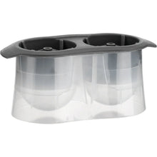 Gray whiskey chiller ice tray insert with six round cavities