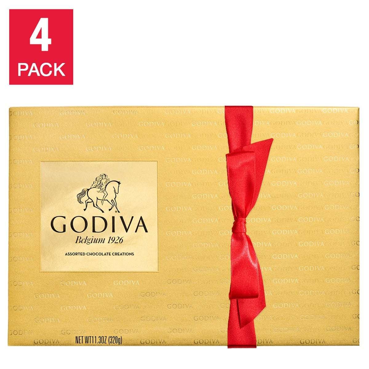 Godiva Goldmark Assorted Chocolate Gift Box, 4 Pack, 108 Total Pieces - USA MEGA SHOP