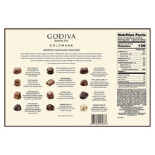 Assorted chocolate gift box back panel with product details and nutrition facts