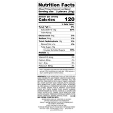 Nutrition Facts label for assorted chocolates with calories, fat, carbs, and protein