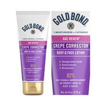 Gold Bond Crepe Corrector body and face lotion tube front and back views