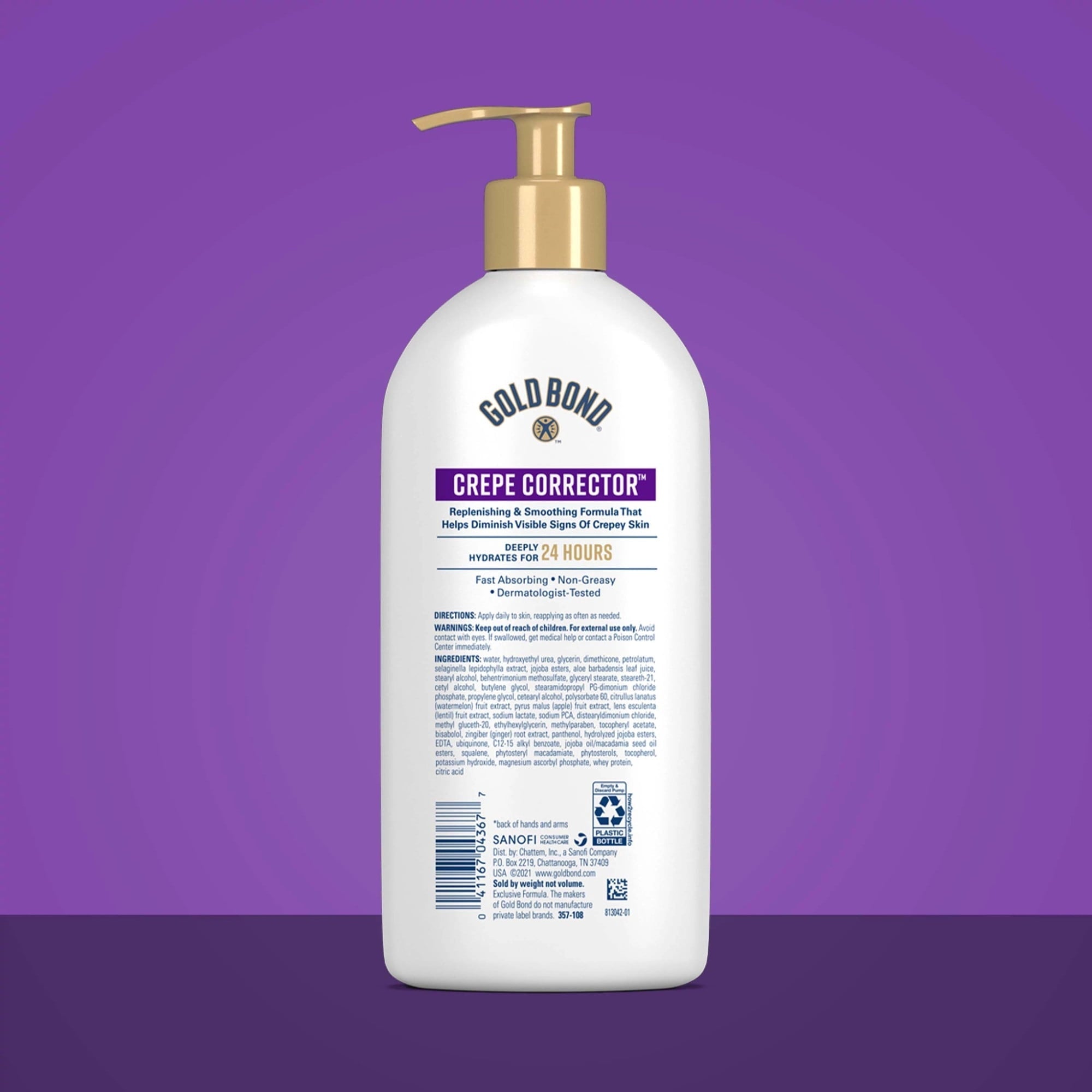 Gold Bond Age Renew Crepe Corrector Body Lotion, Replenishing &amp; Smoothing Formula, Gold Bond Crepe Corrector Body Lotion