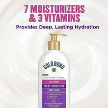 Gold Bond Age Renew crepe corrector lotion bottle with pump, 7 moisturizers + 3 vitamins