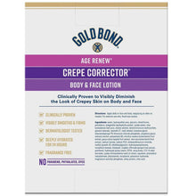 Gold Bond crepe corrector body & face lotion box, Age Renew, 2-pack (14 oz)