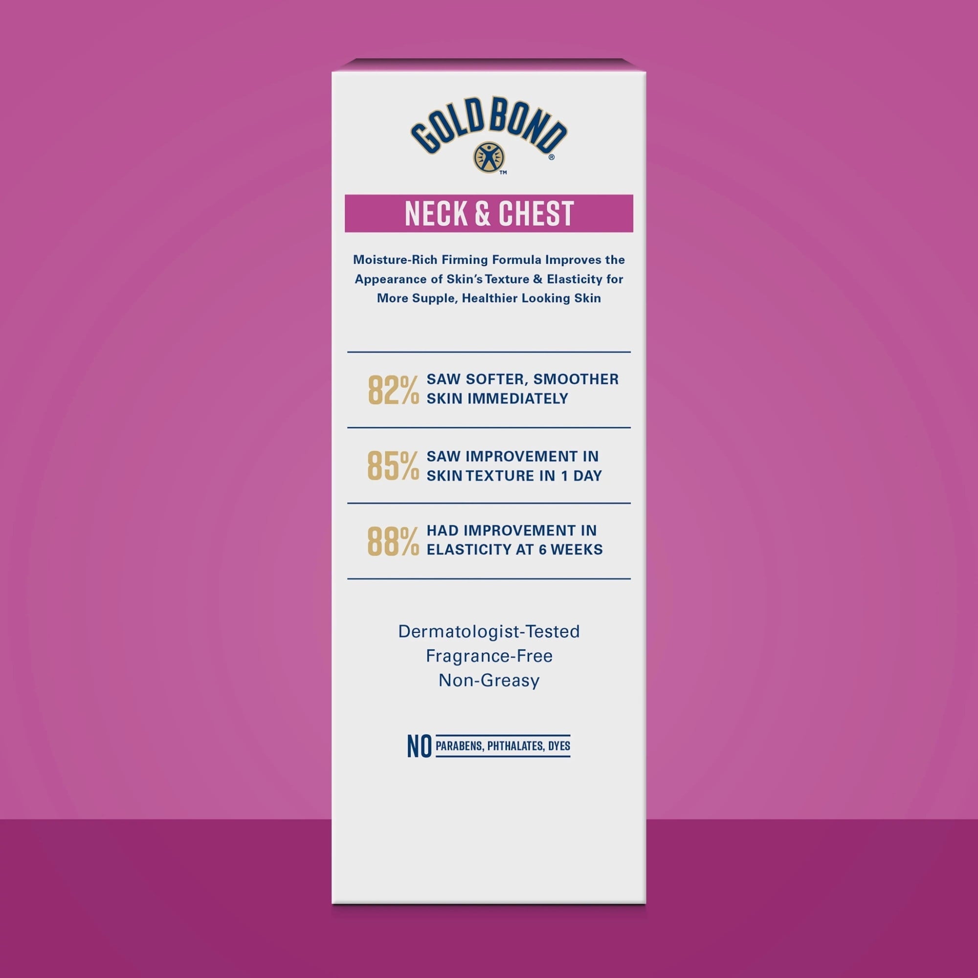 Gold Bond Age Renew Neck & Chest Firming Cream, 2 Oz, Hydrates, Renews, and Visibly Improves Firmness, Texture & Elasticity of Aging Skin, Non-Greasy, Dermatologist-Tested, Hypoallergenic, Unscented