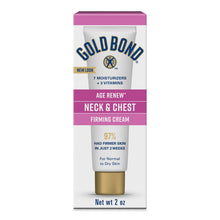 Neck and chest firming cream tube, white with gold cap and purple label