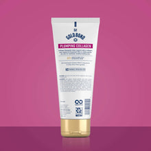 Plumping collagen body and face serum lotion tube, back label view