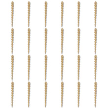 Gold glitter icicle ornaments with hanging loops, set of 24