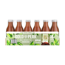 Zero sugar sweet tea bottle multipack with Gold Peak label, 18 bottles.