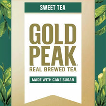 Gold Peak sweet tea carton front with logo and "Made with cane sugar" text