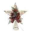 Gold Star Battery Operated LED Christmas Tree Topper, 10", Holiday Time