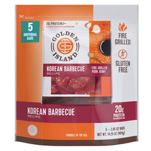 Golden Island Korean Barbecue Fire-grilled Pork Jerky, 2.85 oz, 5 Count