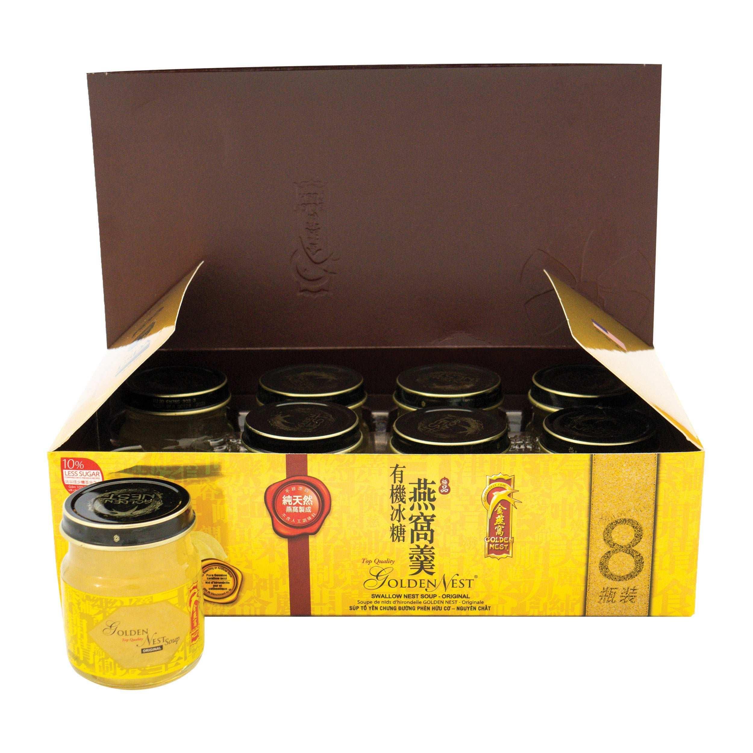 Golden Nest Premium Bird Nest Soup, Original, 75 ml Bottles, 8-count, 2-pack - USA MEGA SHOP