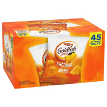 Goldfish Baked Snack Crackers Cheddar snack box, 45 on-the-go packs