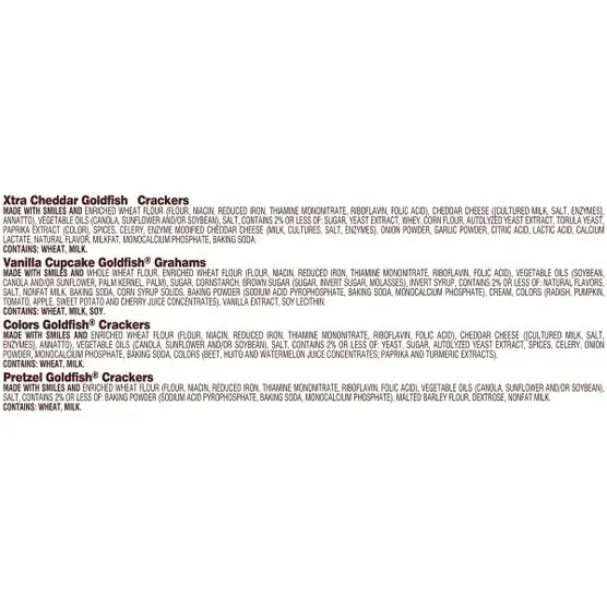 Goldfish Baked Snacks, Variety Pack, 45-count