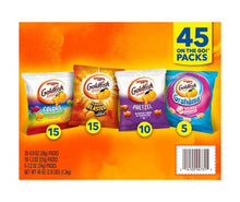 Pepperidge Farm Goldfish 45-count variety pack front with 4 flavors and pack counts