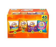 Pepperidge Farm Goldfish 45-count variety pack box: Colors, Blasted, Pretzel, Grahams