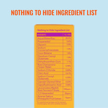 Hydrating facial cleansing gel ingredient list label panel