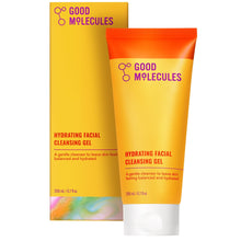 Hydrating facial cleansing gel tube, orange-yellow with white cap