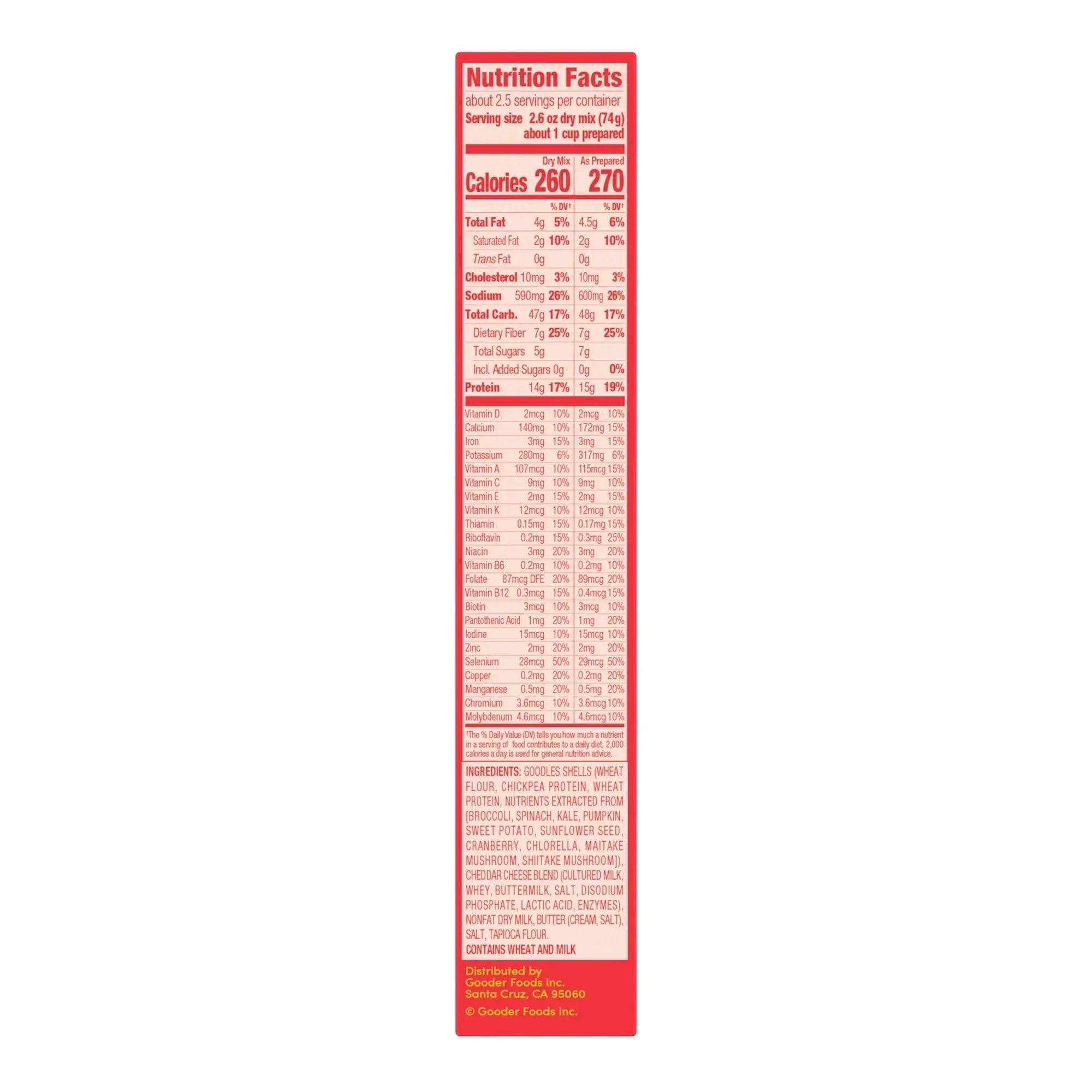 Goodles Mac & Cheese Shella Good Noodles, Cheddar, Shells, 6 oz; Brand: GOODLES