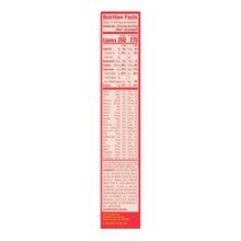 Cheddar shell pasta nutrition facts panel with serving information