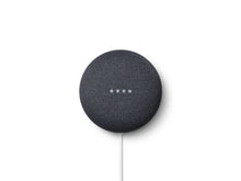 Google Nest Mini (2nd Gen) smart speaker, charcoal fabric top with mic lights