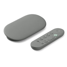 Google TV Streamer 4K dark gray streamer with remote