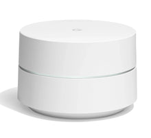 Google Wifi mesh router, white cylindrical dome