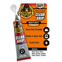 Clear Gorilla contact adhesive tube, 3 fl oz, crystal-clear heavy-duty strength