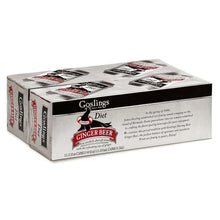Diet ginger beer carton pack, Goslings branded boxes stacked on side.