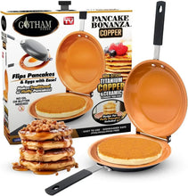 Gotham Steel double-sided pancake maker set with copper pan and box