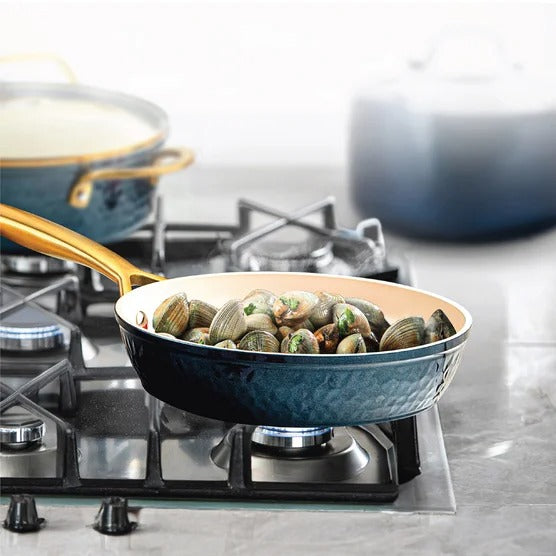 Gotham Steel Pro Hammered Ceramic Non-stick 3-piece Skillet Set
