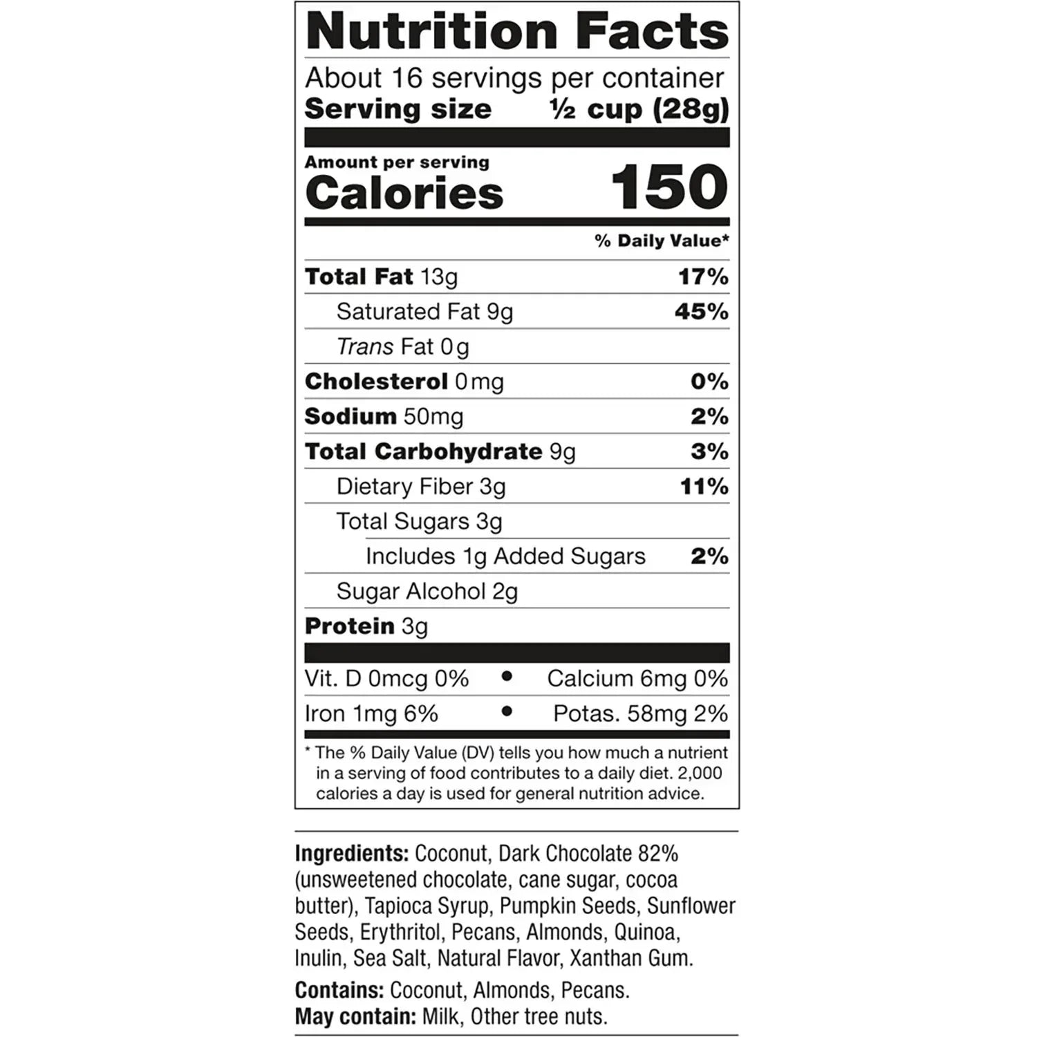 Gourmet Gatherings Dark Chocolate Keto Cluster, 16 oz.