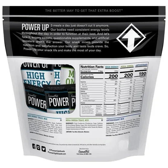 Gourmet Nut Power Up Trail Mix, 1.5 oz, Variety Pack, 24-count - USA MEGA SHOP