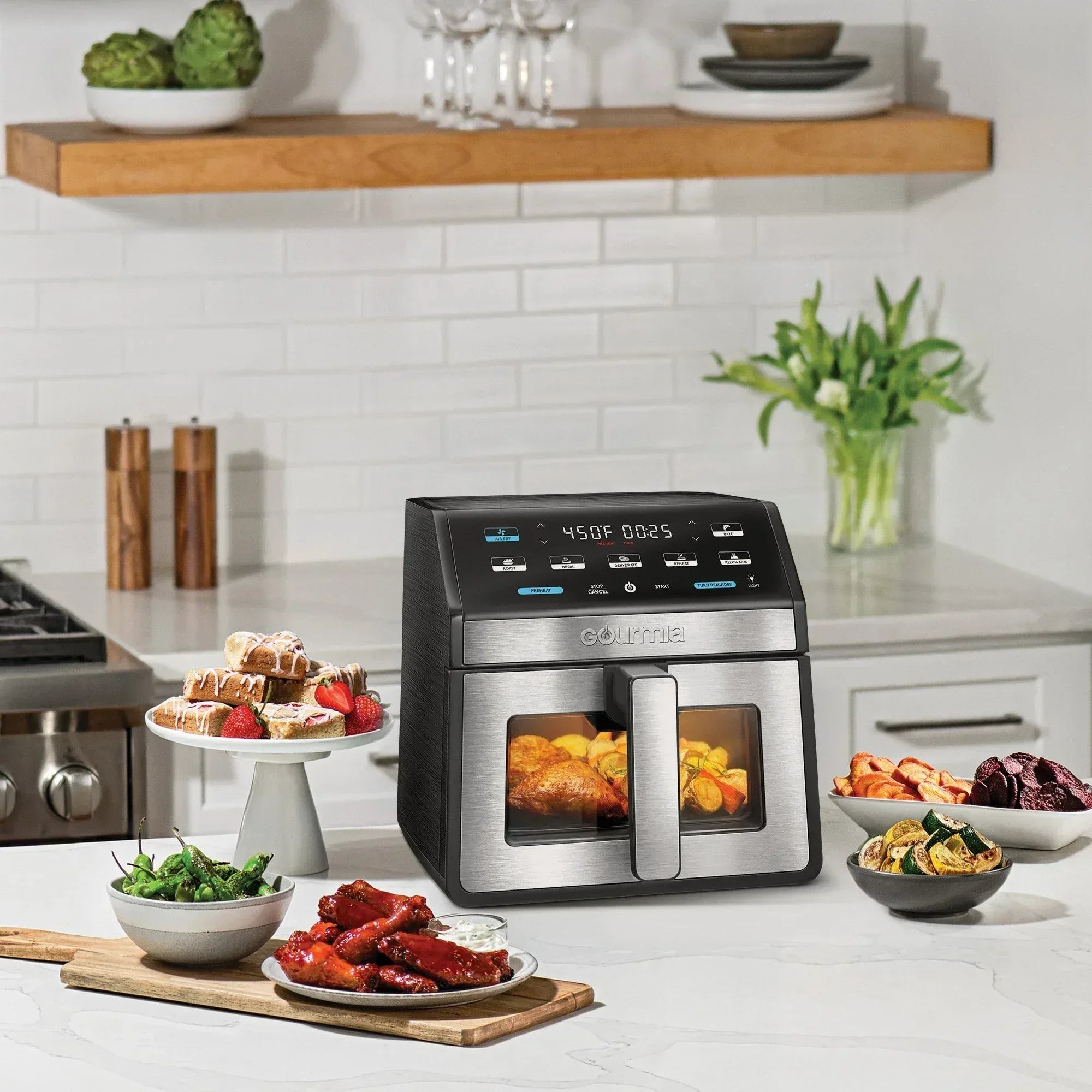 Gourmia 8-Quart Digital Air Fryer with Window & Light