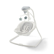Graco Simple Sway baby swing in white with star mobile and cushioned seat