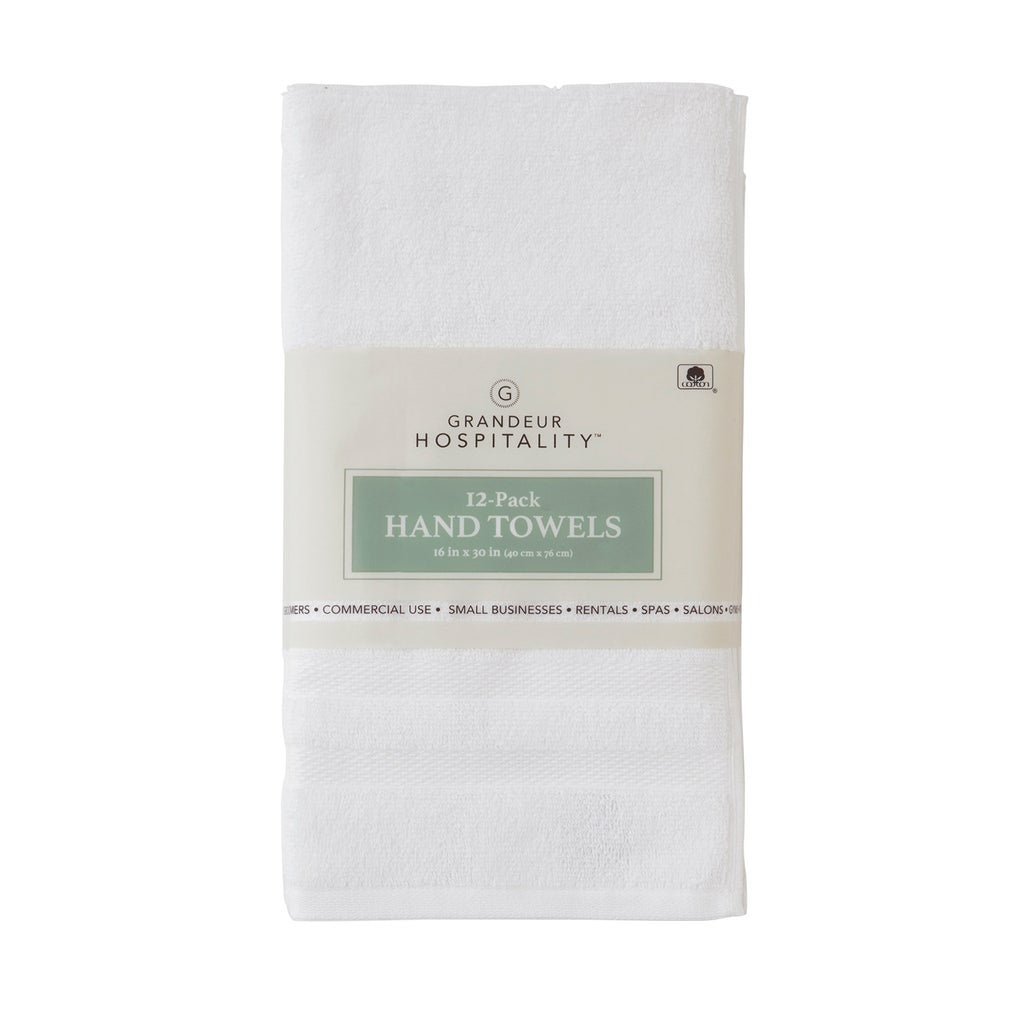Grandeur Hospitality Towels, Hand Towel 12-pack