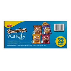 Grandma's Cookies, Variety Pack, 2.5 oz, 33-count - USA MEGA SHOP