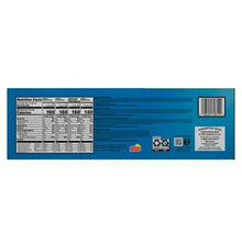 Cookie variety pack box back with nutrition label panel and barcode