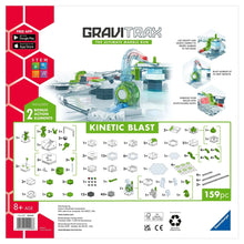 Kinetic Blast marble run assembly guide with parts list and 159-pc count