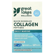 Quick dissolve collagen peptides pouch, daily marine, unflavored, blue band