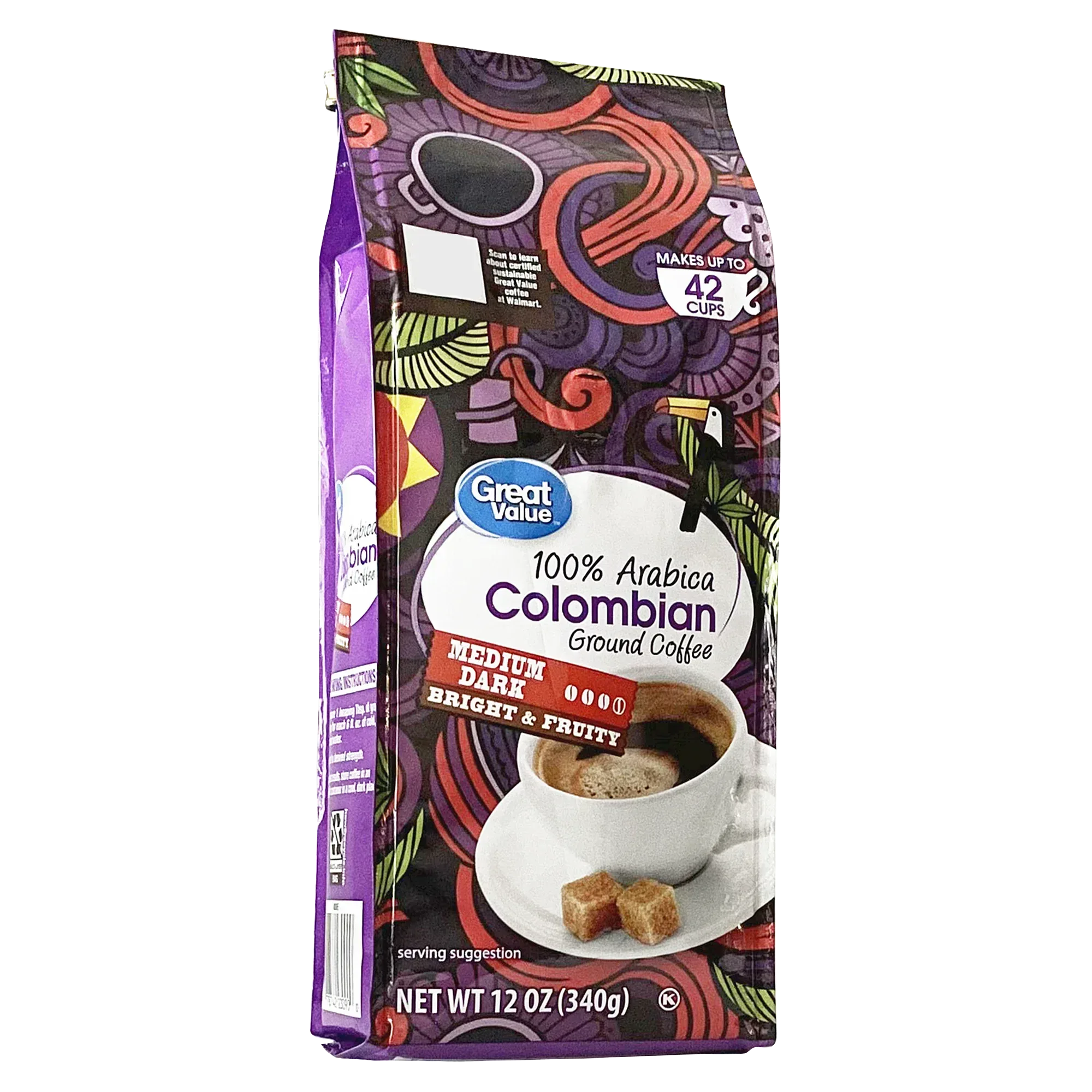 Great Value Donut Shop, 100% Arabica, Medium Roast, Ground Coffee, 12 oz