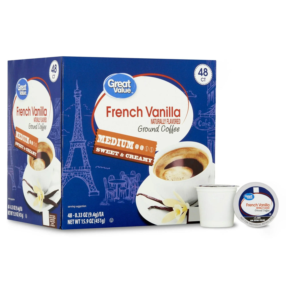 Great Value 100% Arabica Breakfast Blend Medium Roast Ground Coffee Pods, 48 Ct - USA MEGA SHOP