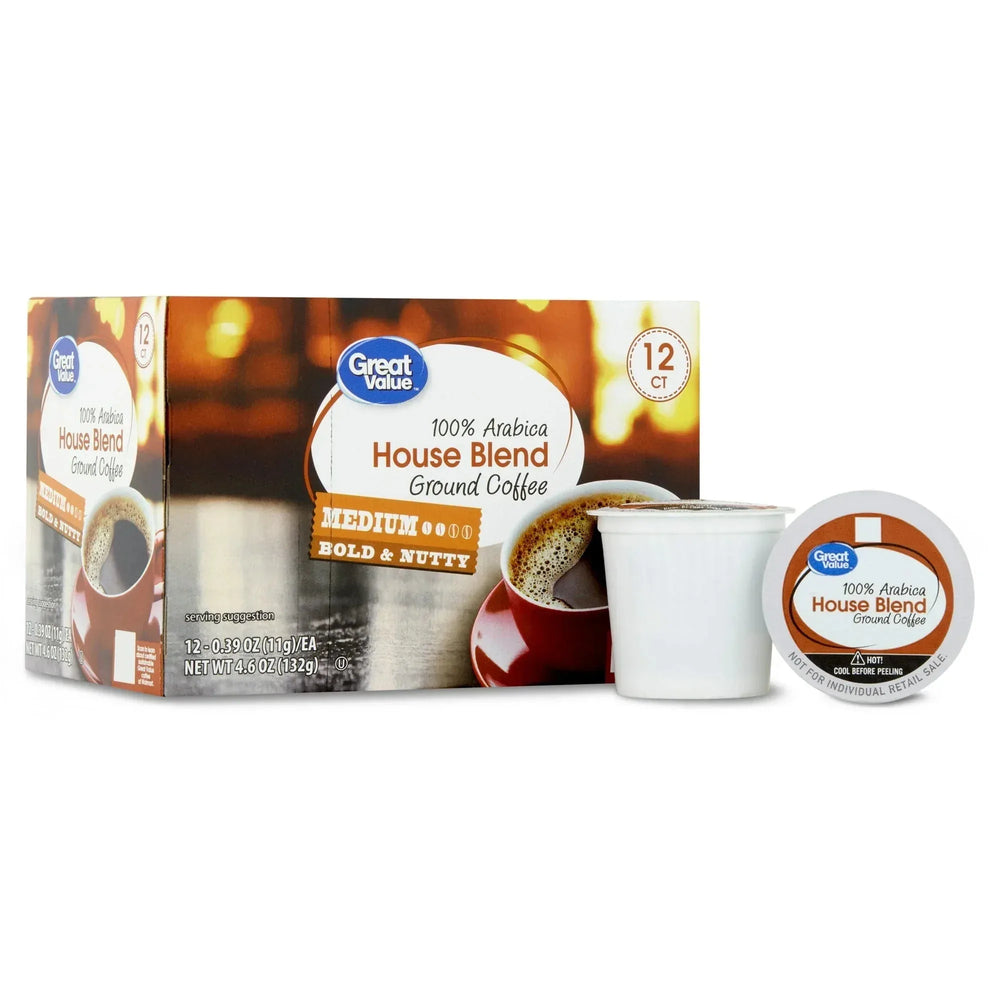 Great Value Espresso, Dark Roast Coffee Pods, 12 Count - USA MEGA SHOP