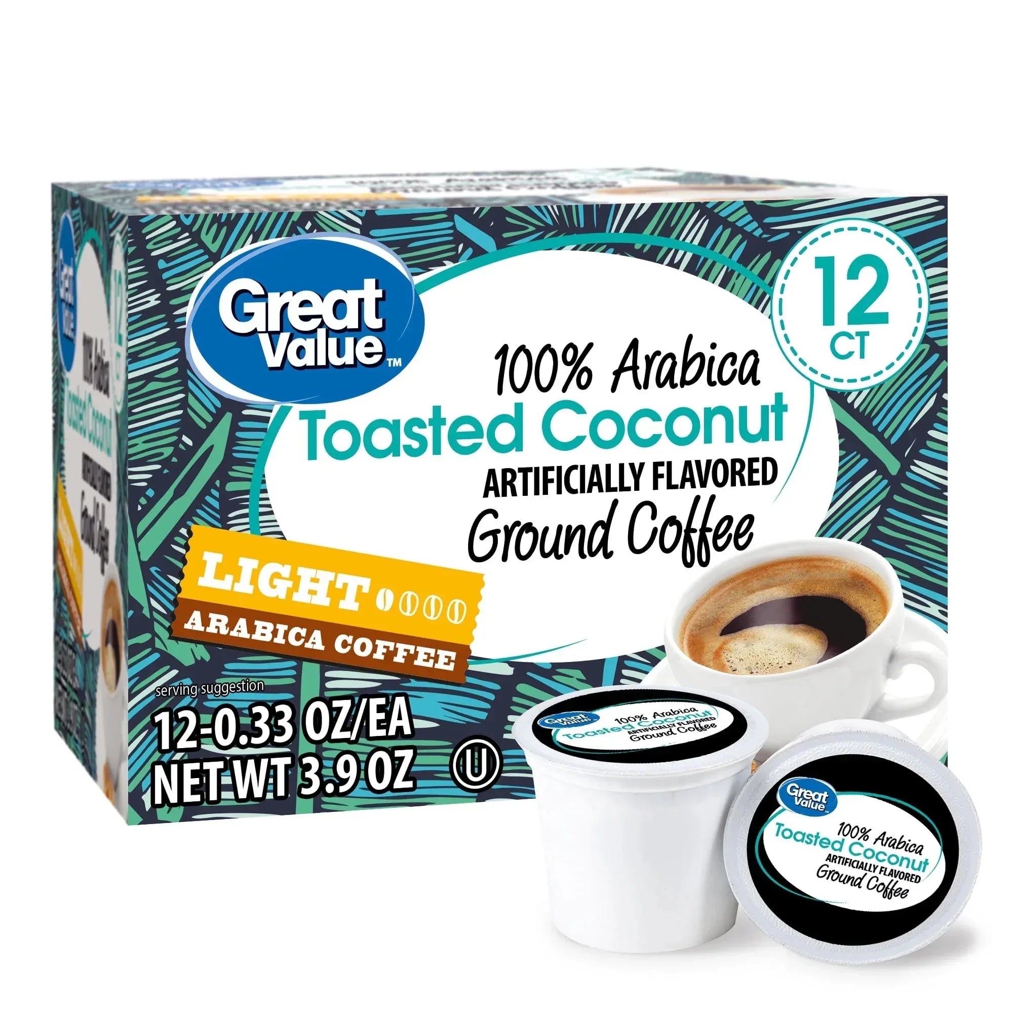 Great Value Espresso, Dark Roast Coffee Pods, 12 Count - USA MEGA SHOP
