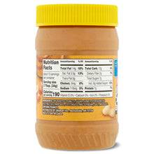 Honey roasted creamy peanut & honey spread jar label with nutrition facts and ingredients