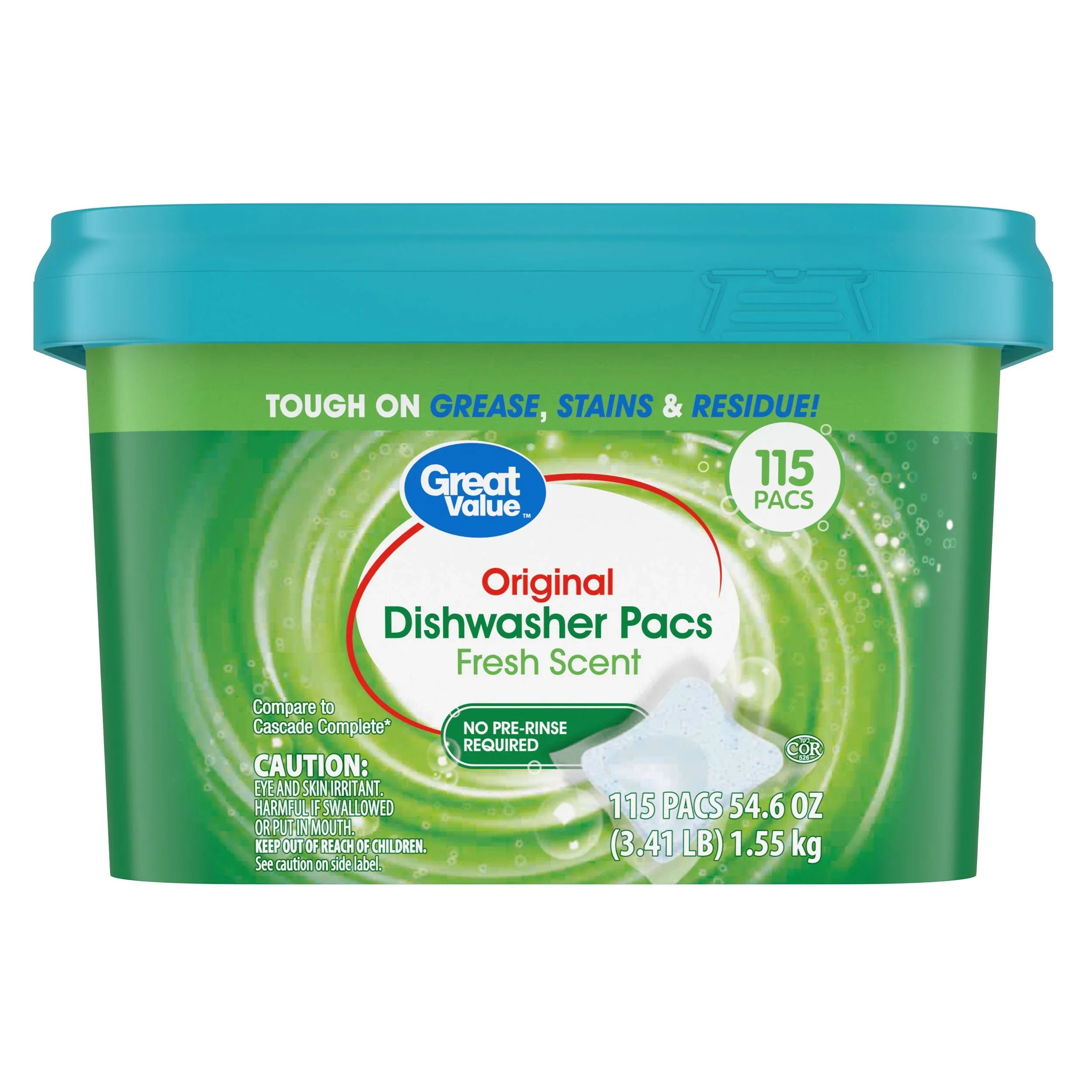 Great Value Original Dishwasher Pacs, Fresh Scent, 115 Count - USA MEGA SHOP