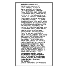Ingredients list for Cajun trail mix with spice blend and allergen notes