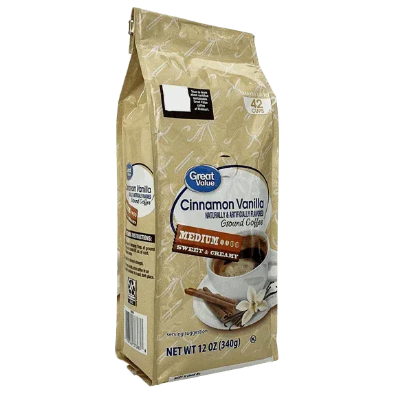 Great Value Cinnamon Vanilla Ground Coffee, 12 oz